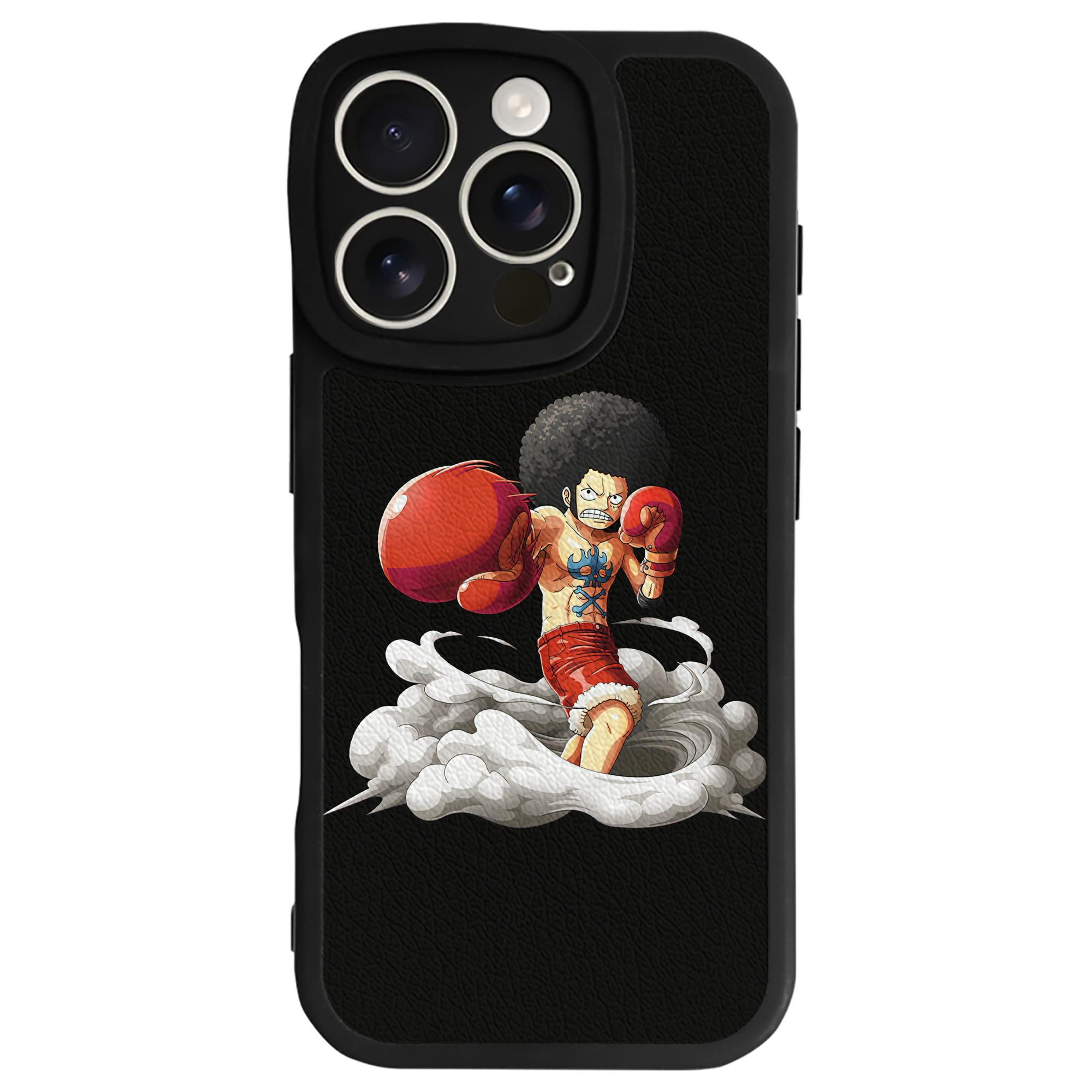 （画像用） ワンピース モンキー・D・ルフィ ONE PIECE Monkey D. Luffy 【iPhone 16シリーズ対応】シリコンスマホケース（レザー調） 材質：シリコン